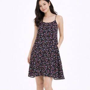 EUC Women's Delia's Floral Print Dress Size S Blue Pink